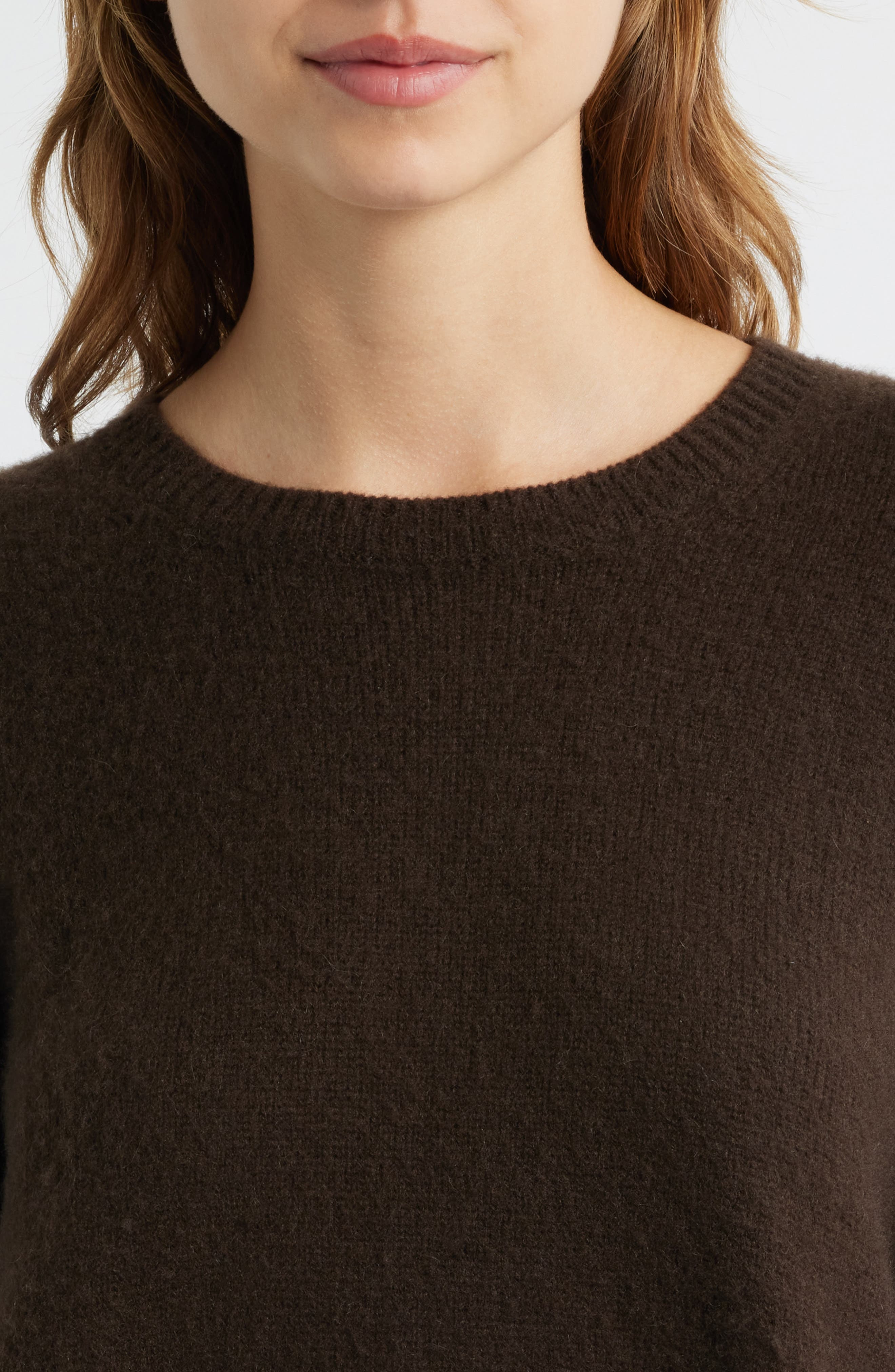FRAME The Cashmere Brushed Sweater in Coffee at Nordstrom - 4