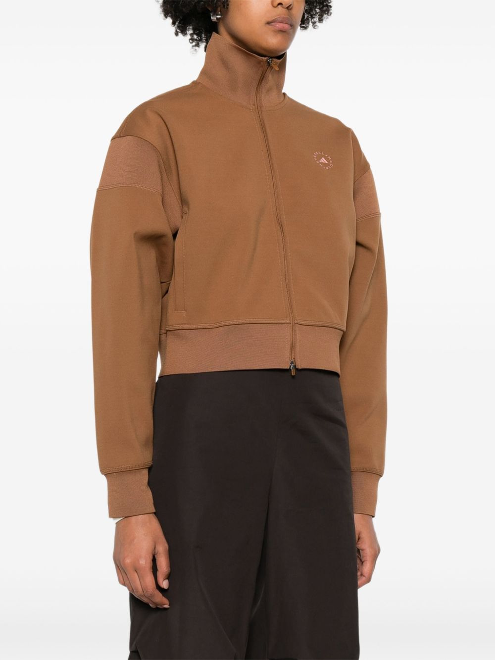 zip-front panelled sweatshirt - 3