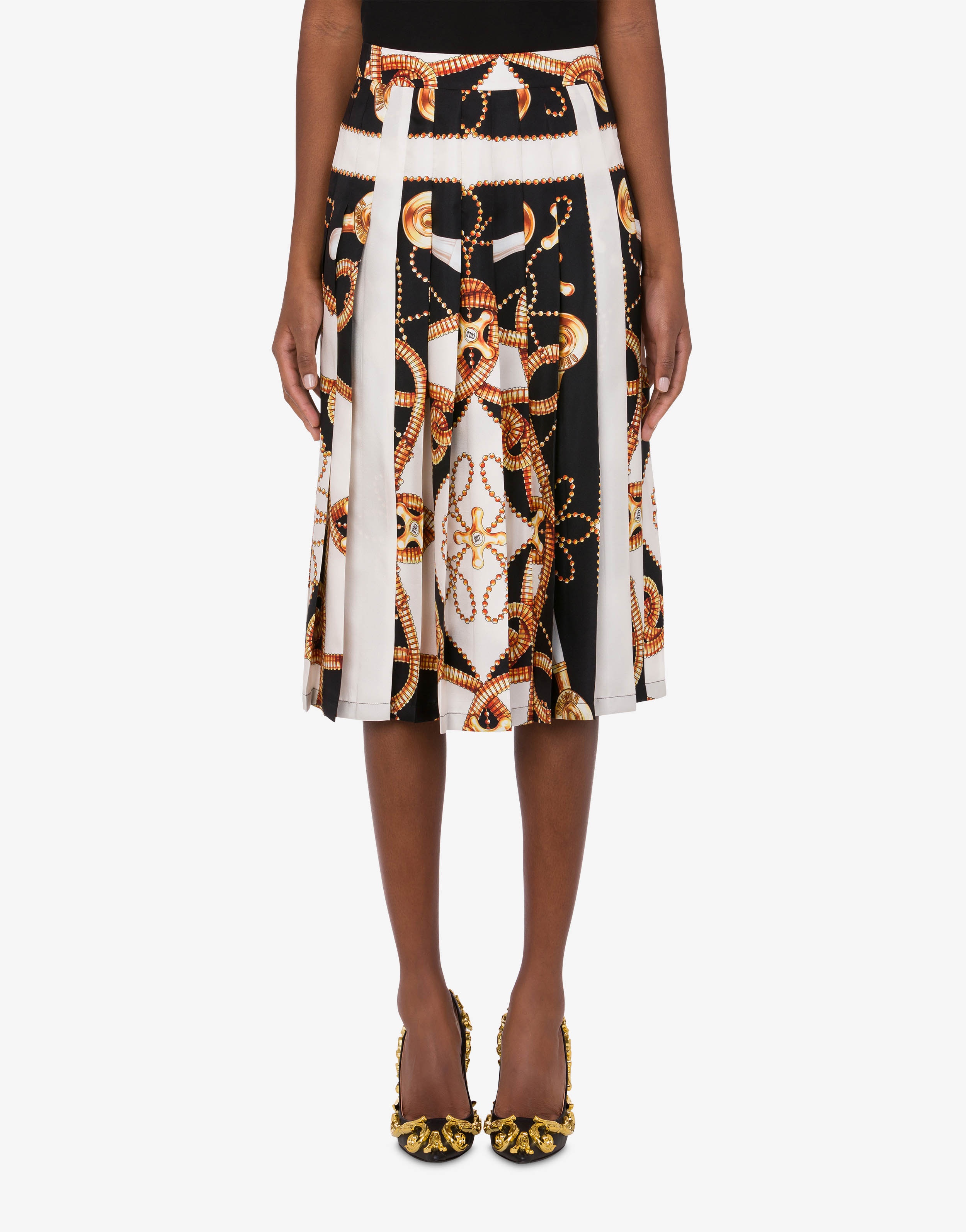 FAUCETS PRINT SILK SKIRT - 2