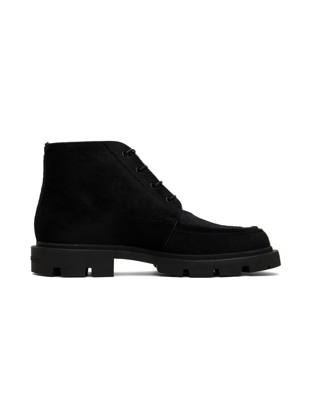 Black Pony Hair Boots - 1