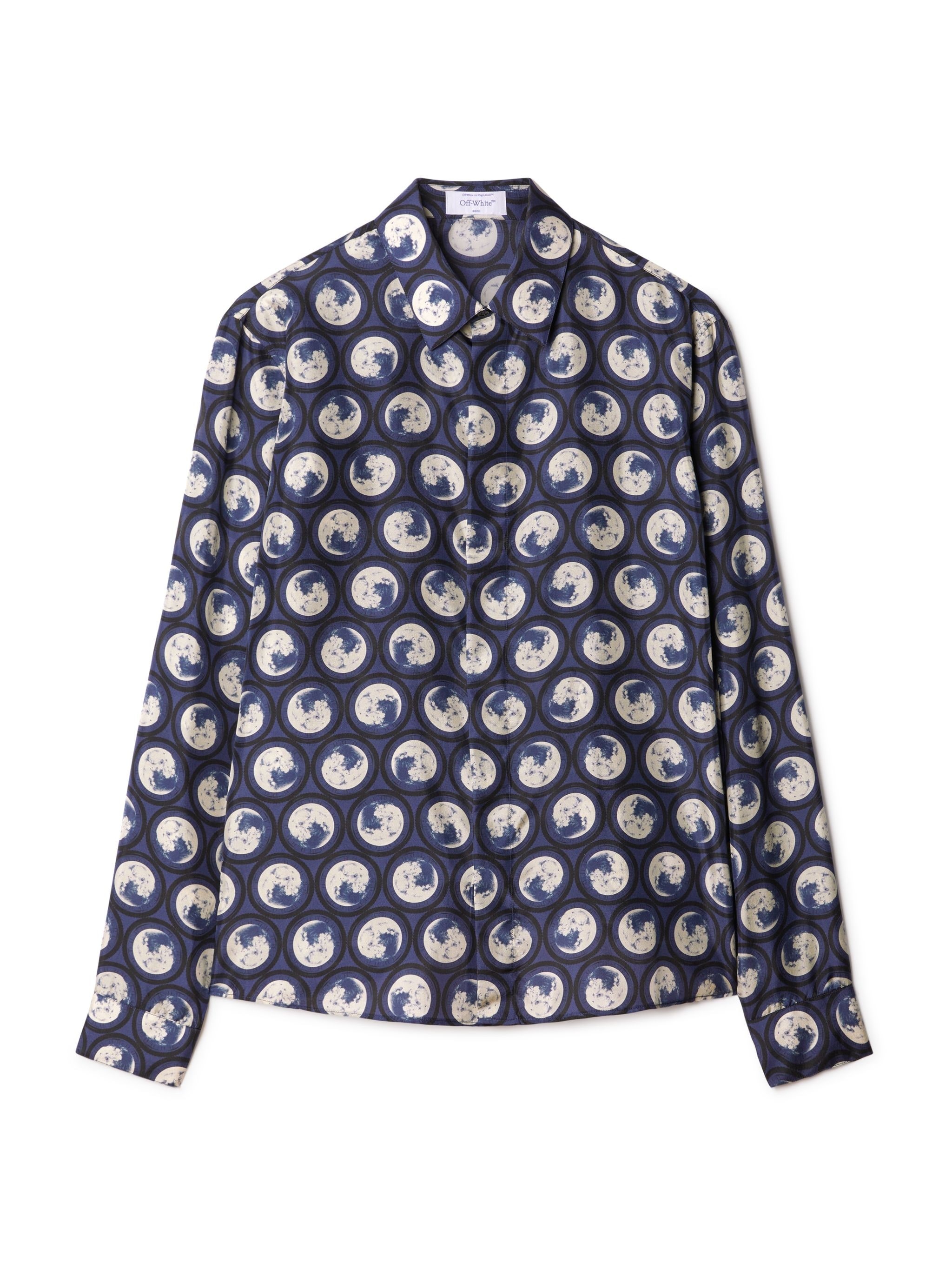 Moon Ao Silk Shirt Dark Blue Black No C - 1