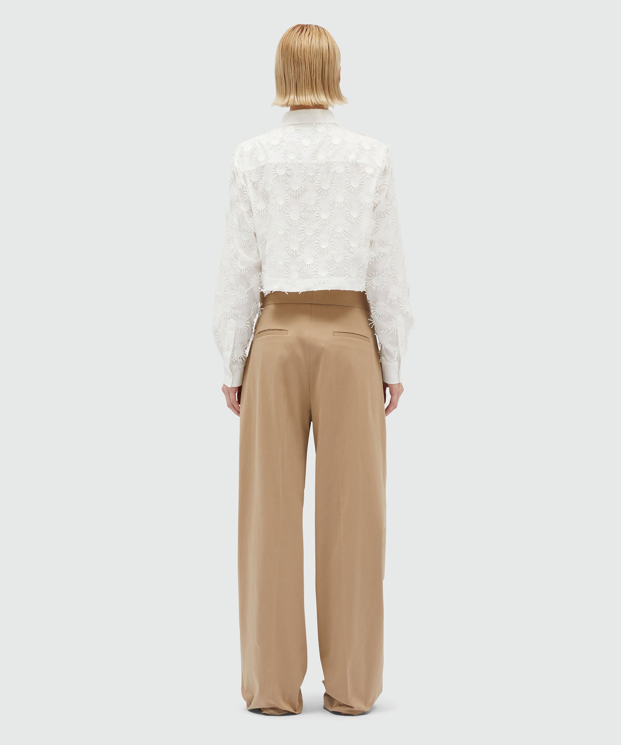 Trousers with faille pleats - 3