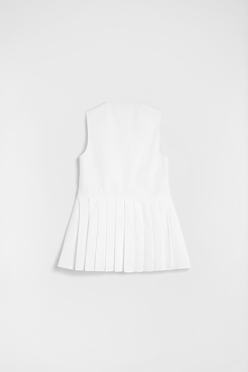 Cotton Poplin Pleated Top 6