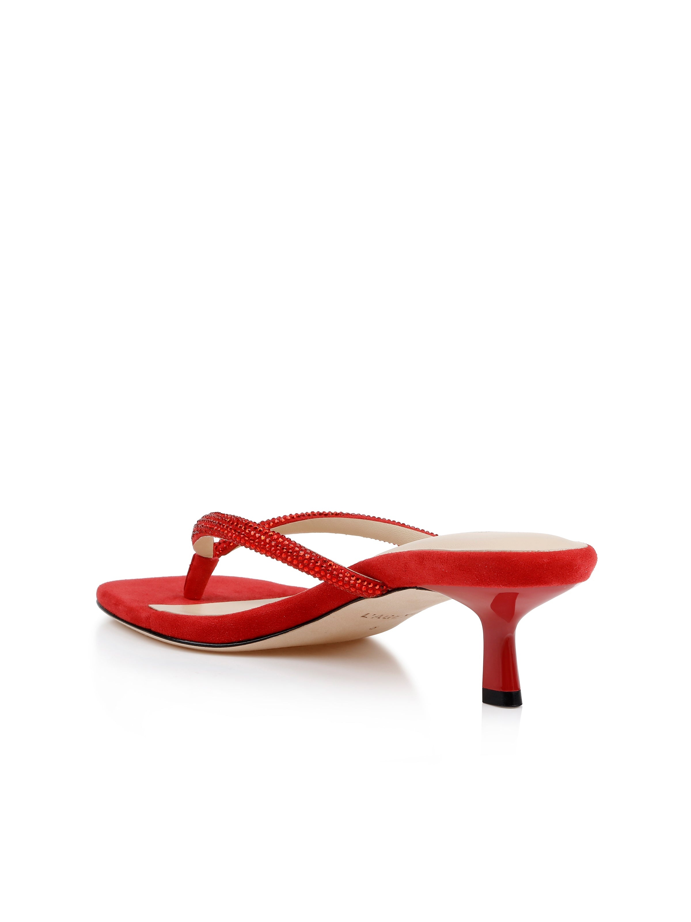 Hortense Crystal-Strap Kitten Heel - 3