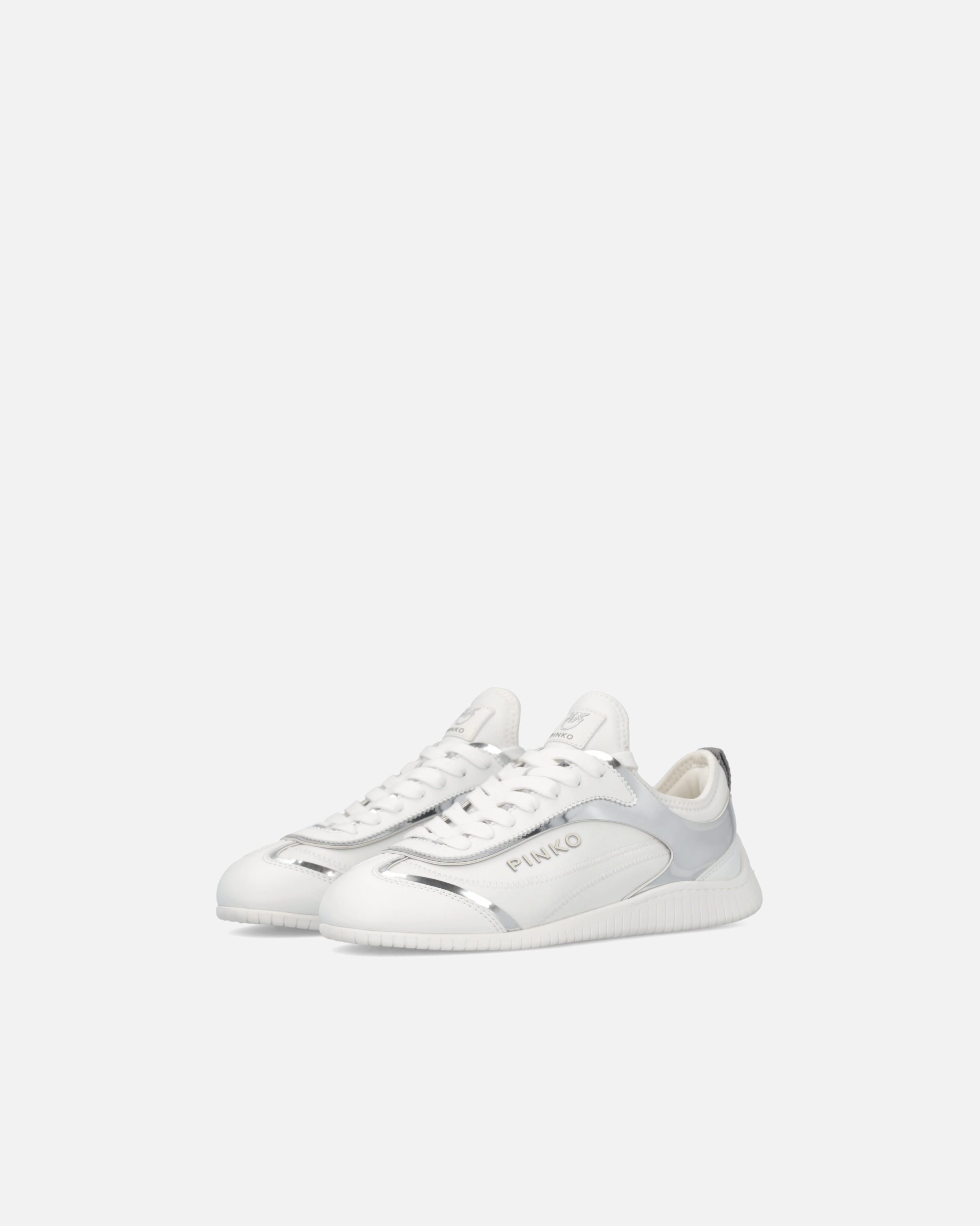 SNEAKERS WITH MIRROR-FINISH INSERTS AND LOVE BIRDS LOGO - 6