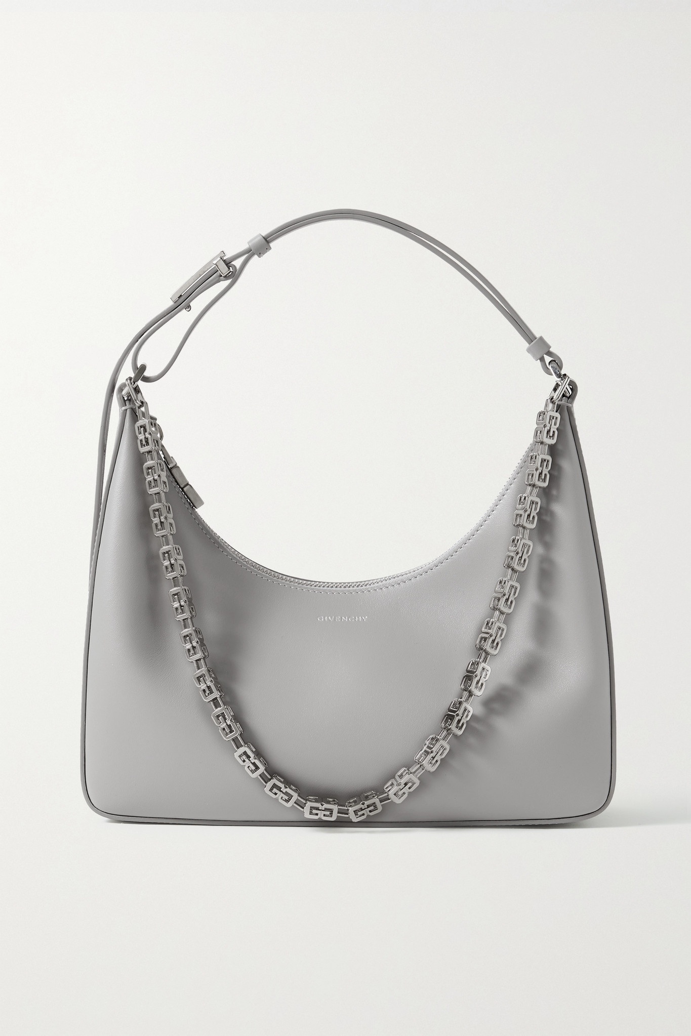 Moon Cut small chain-embellished leather shoulder bag - 1