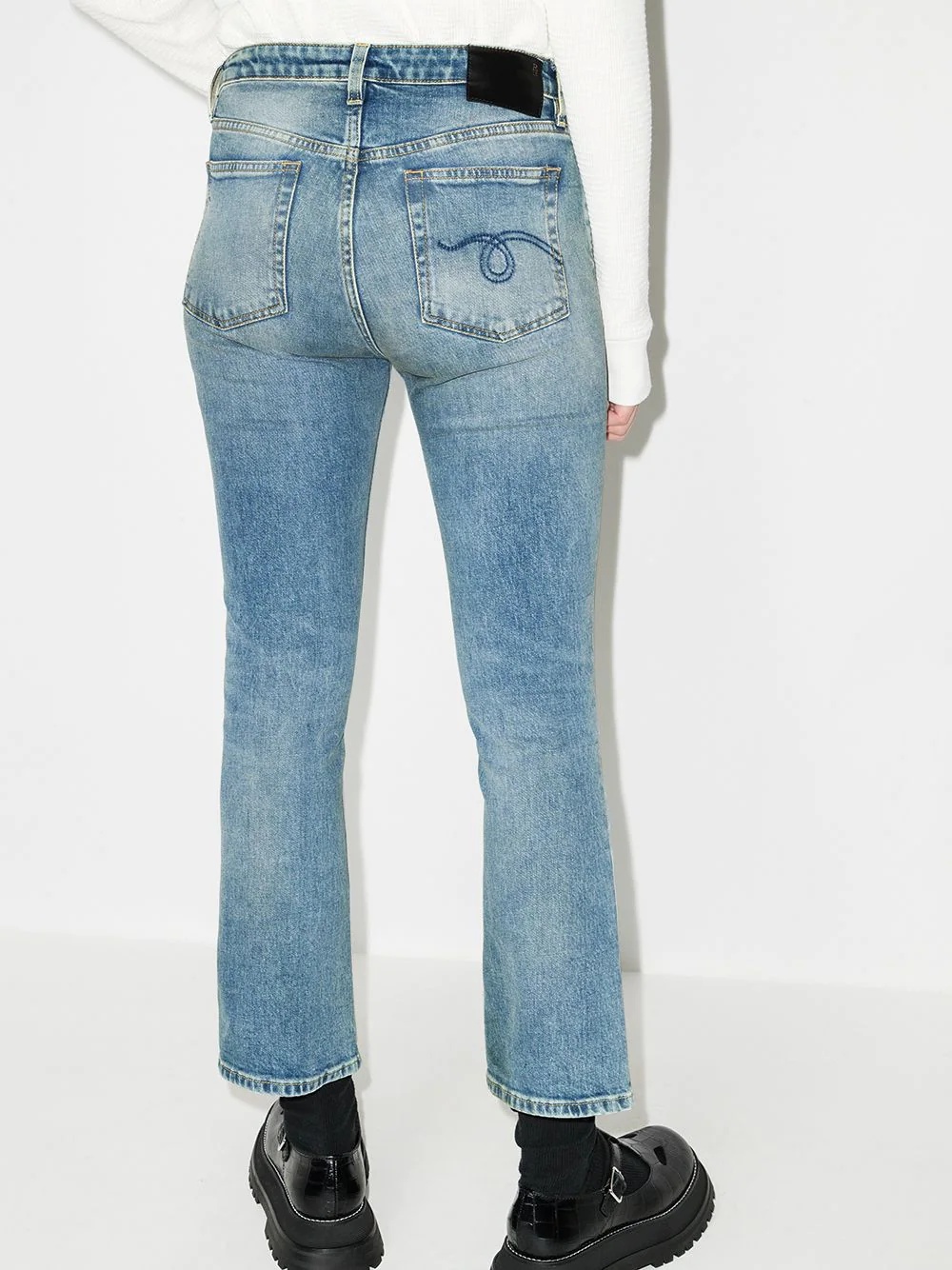 mid-rise flared jeans - 3