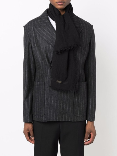 Ann Demeulemeester frayed-hem knit scarf outlook