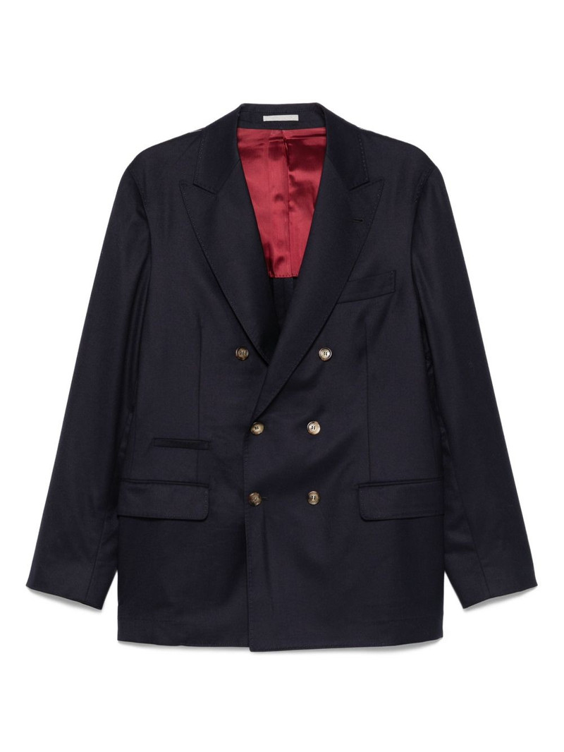 double-breasted cupro blazer 1
