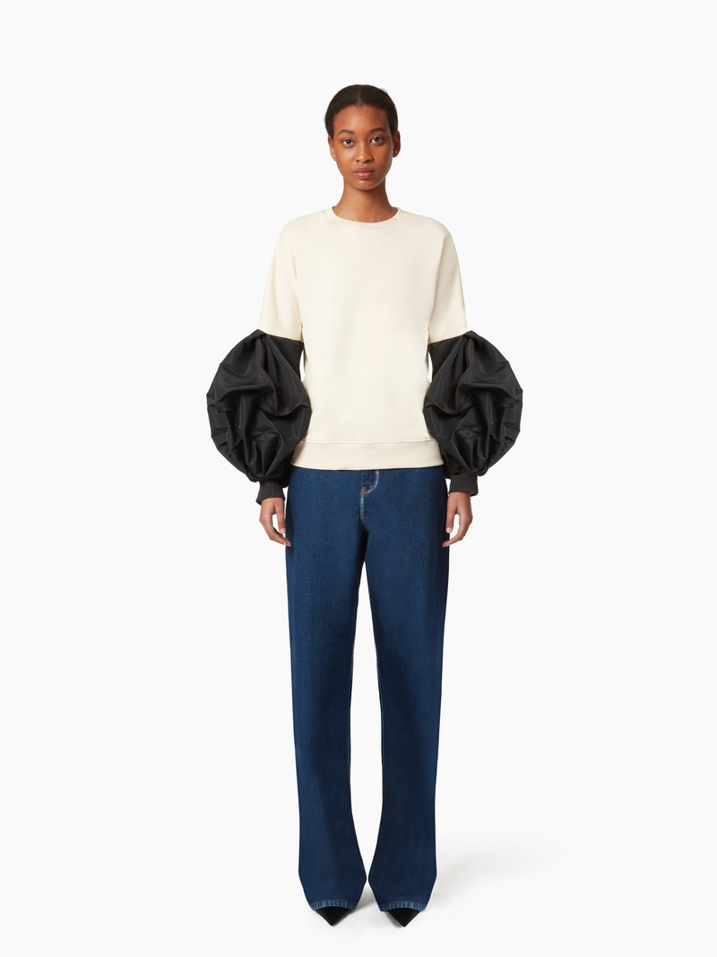 KNITTED SWEATER WITH COCOON SLEEVES - 1
