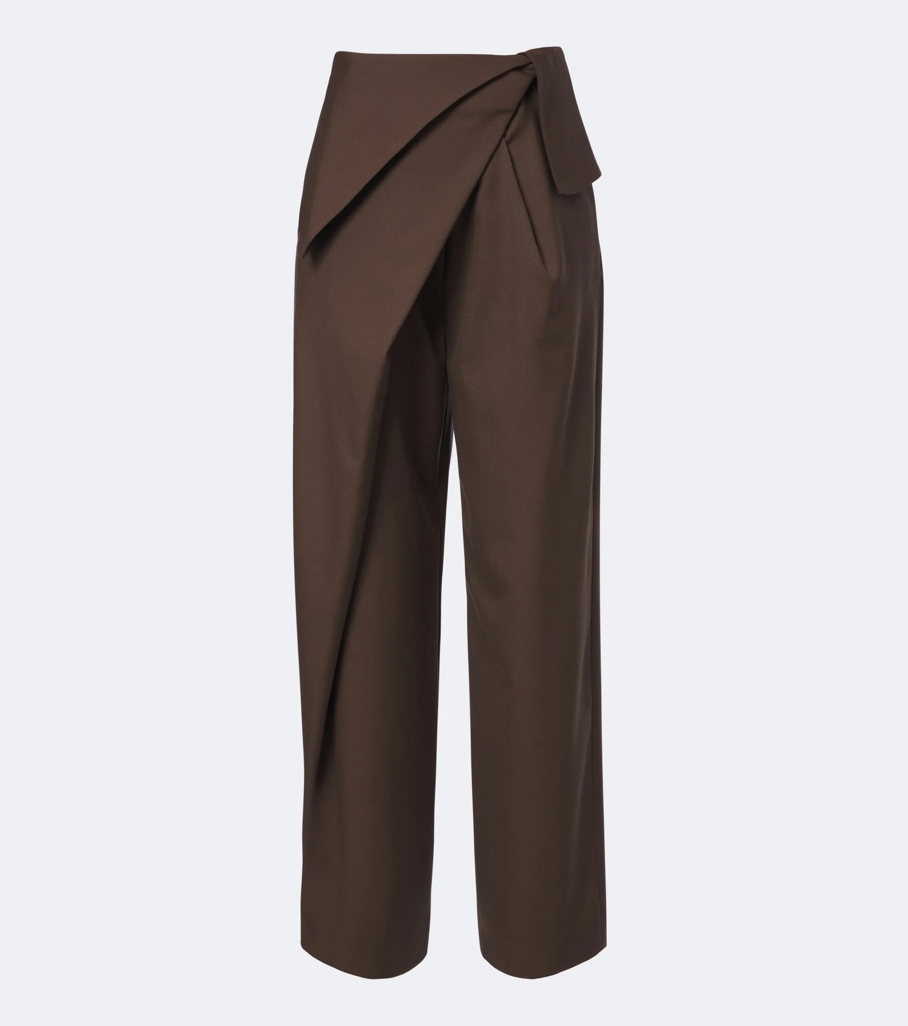 Draped wool wide-leg pants - 1