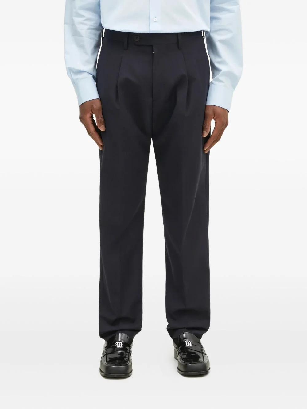 pleated-front trousers - 1