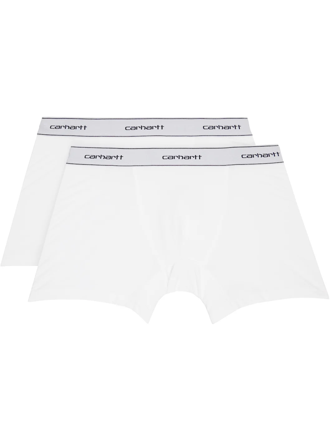 Two-Pack White Cotton Trunk Boxer Briefs - 1