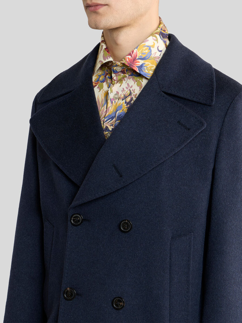 CASHMERE CLOTH PEA COAT 2