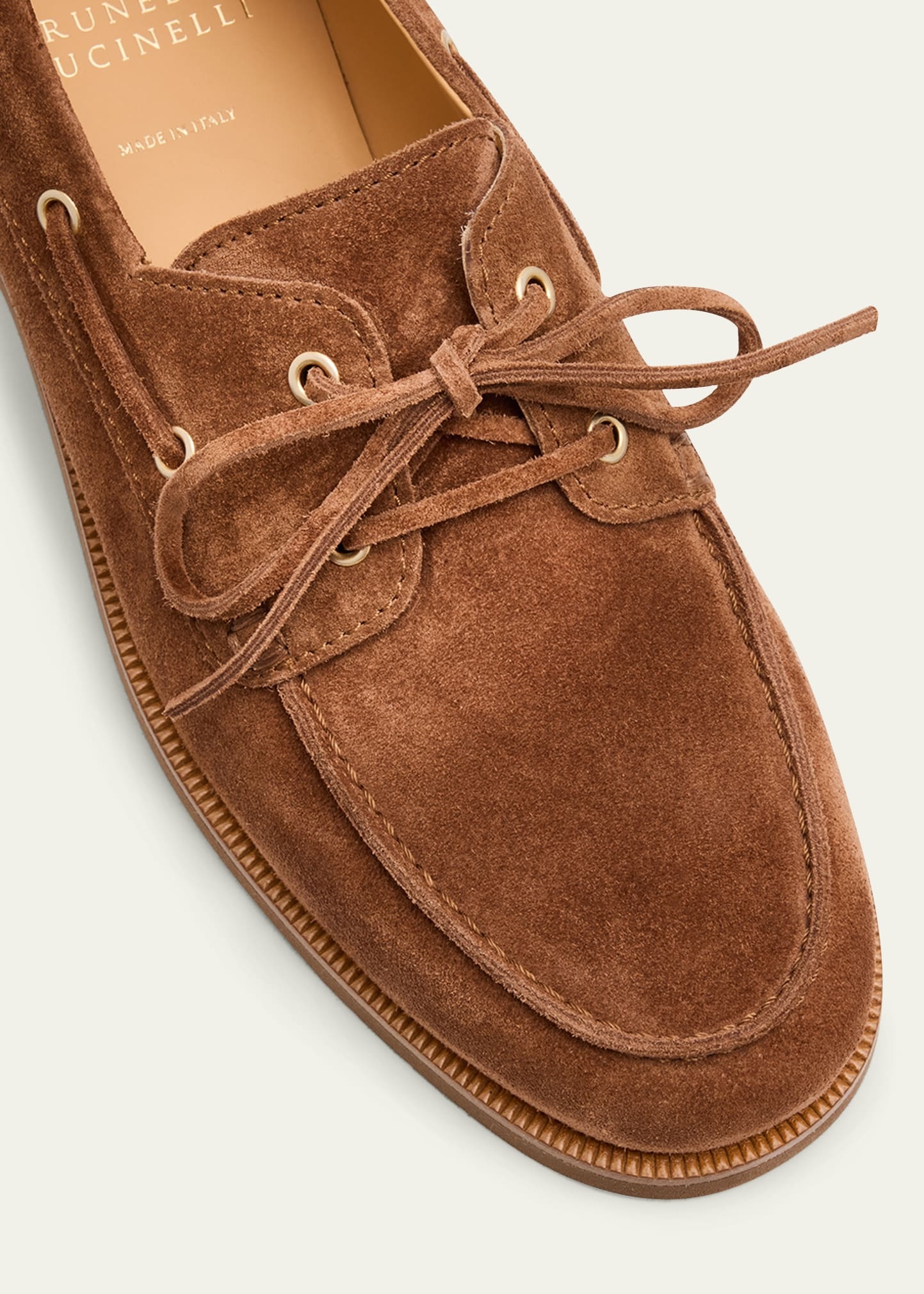 Men's Suede Boat Shoes - 6