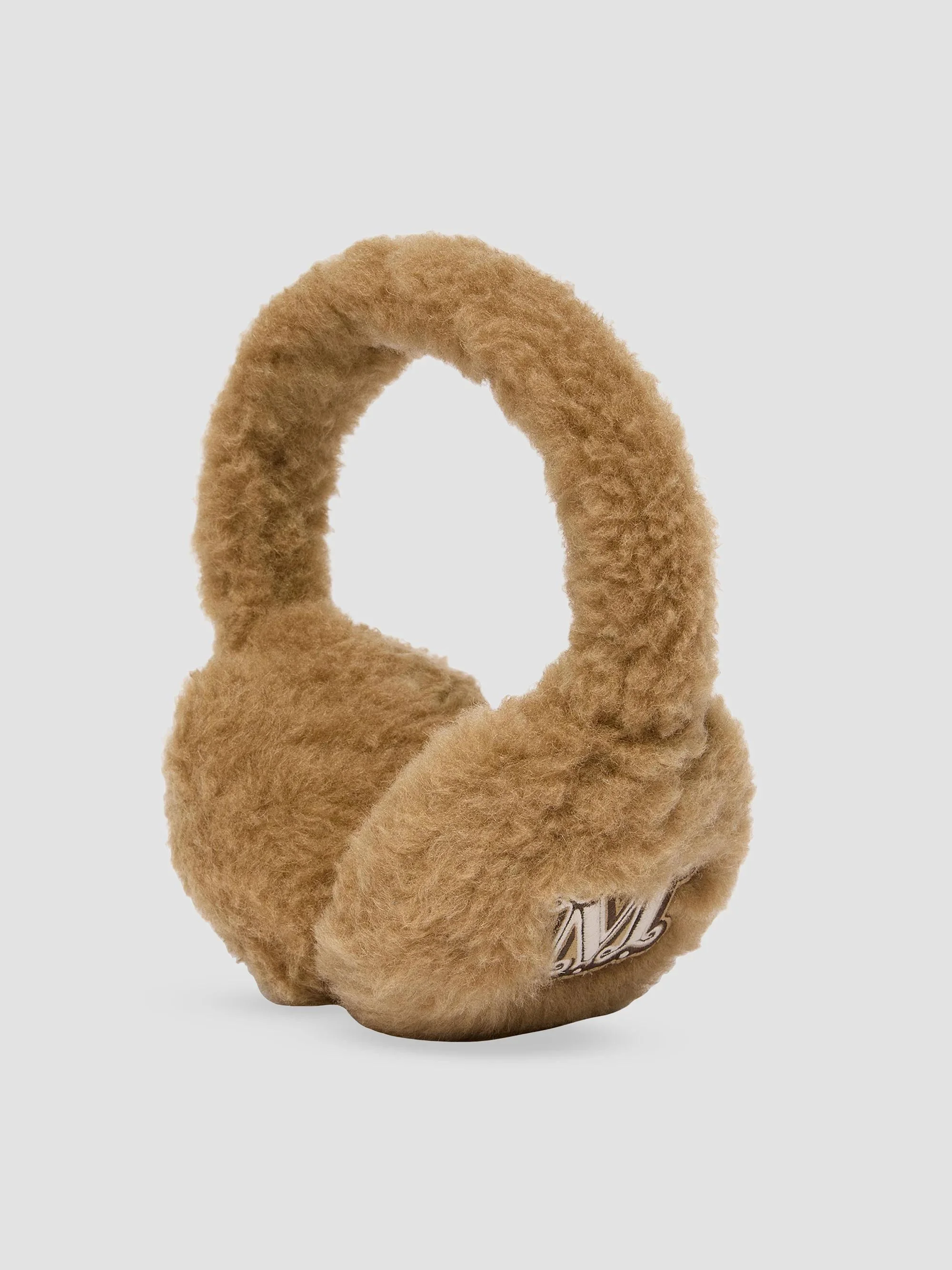 Women's Teddy Fabric Earmuffs - Camel - 1