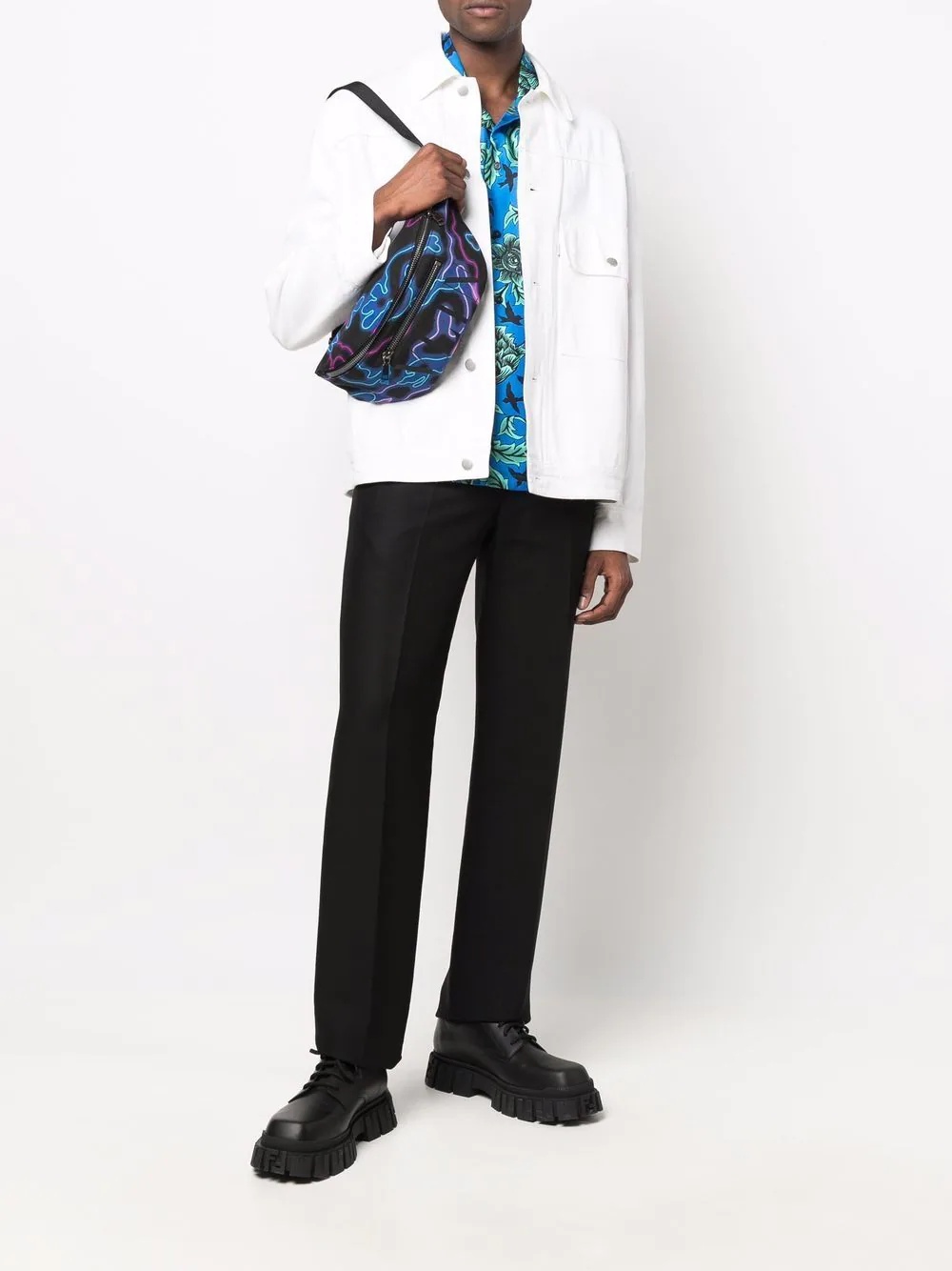 Neon Camou-print belt bag - 2