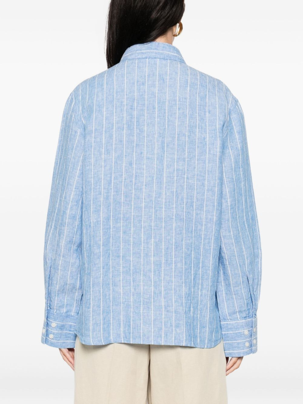 striped linen shirt - 4