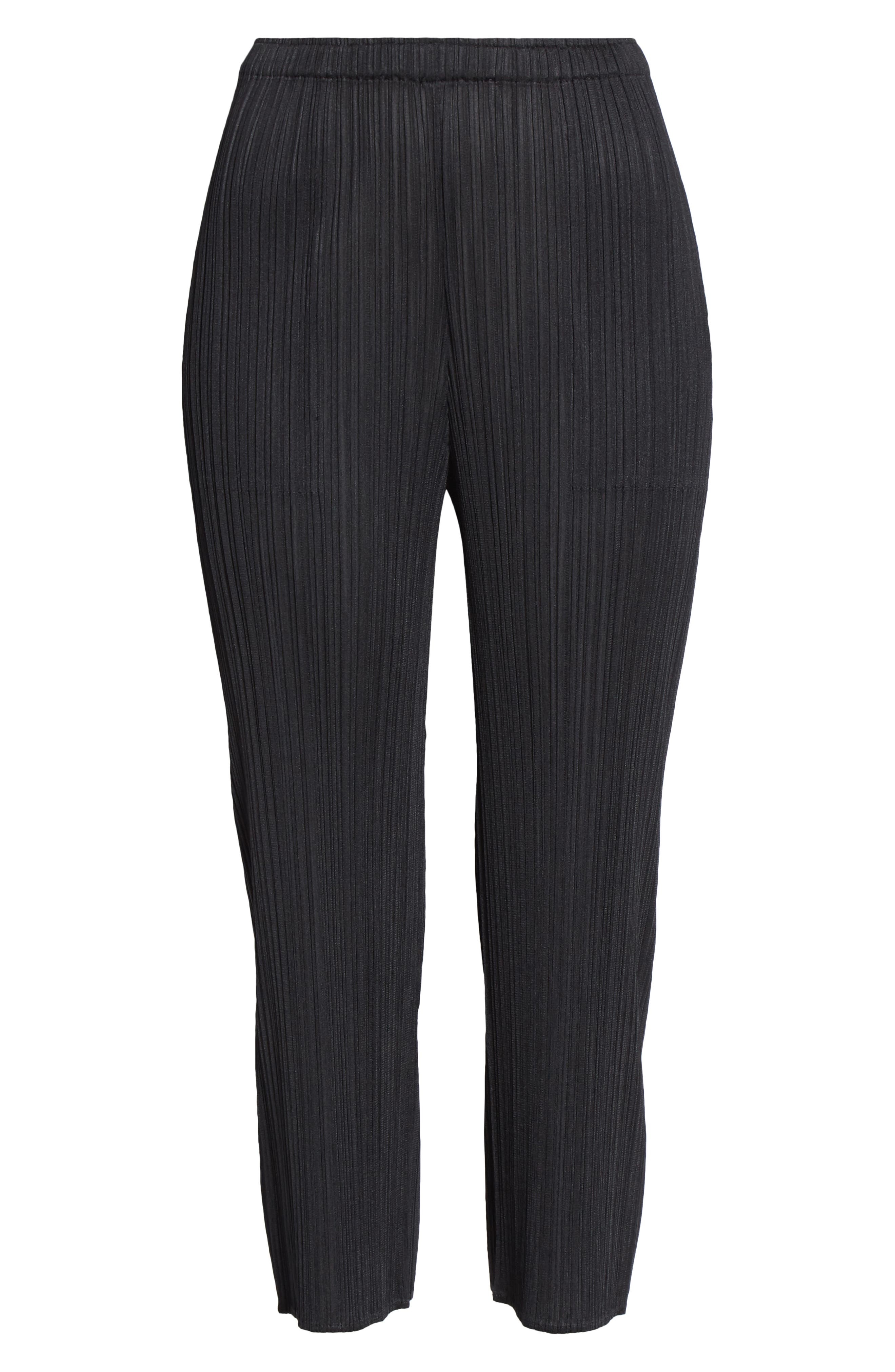 Pleats Please Issey Miyake Pleated Crop Skinny Pants in Black at Nordstrom - 5