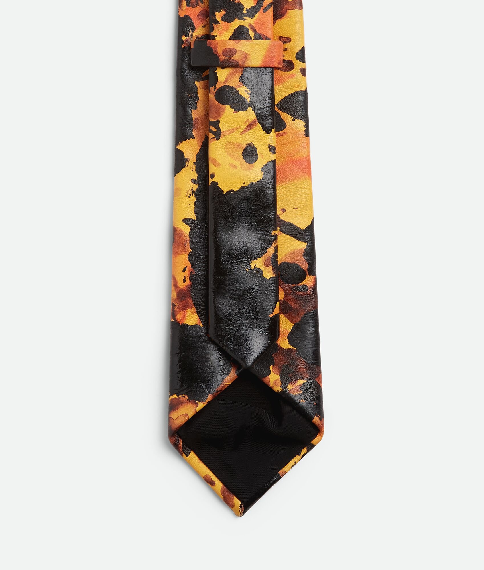 Turtle Shell Printed Leather Tie - 3