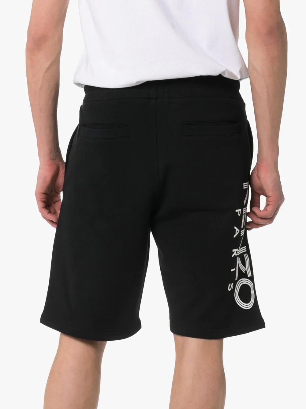 logo print track shorts - 4