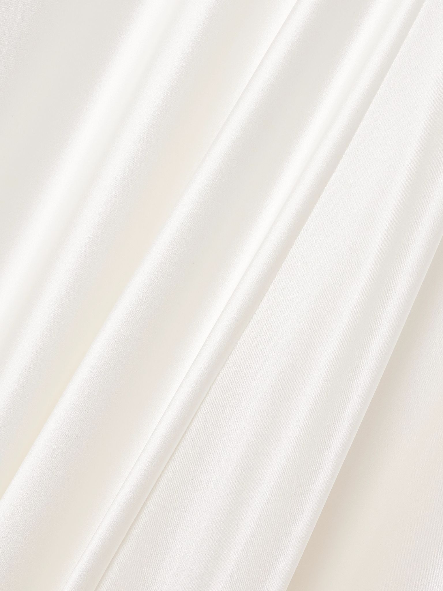 Lace-trimmed silk-satin gown Off-white - 4