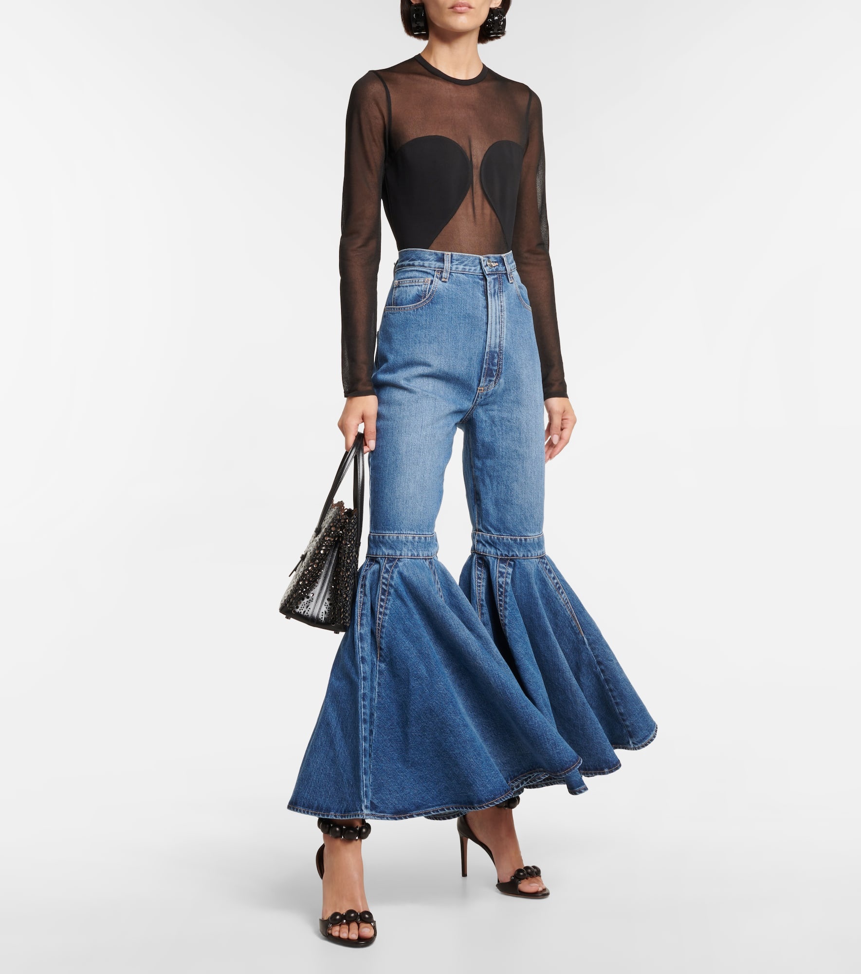 Crinoline high-rise flared jeans - 2