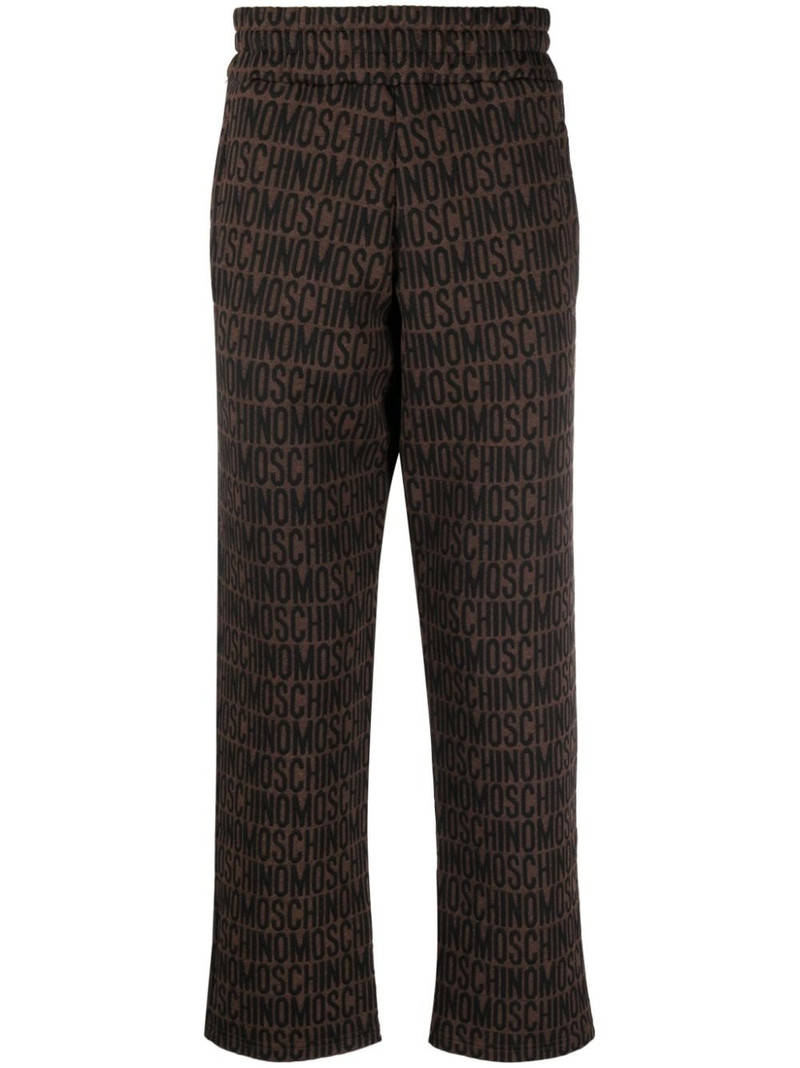 logo-jacquard straight-leg trousers 1