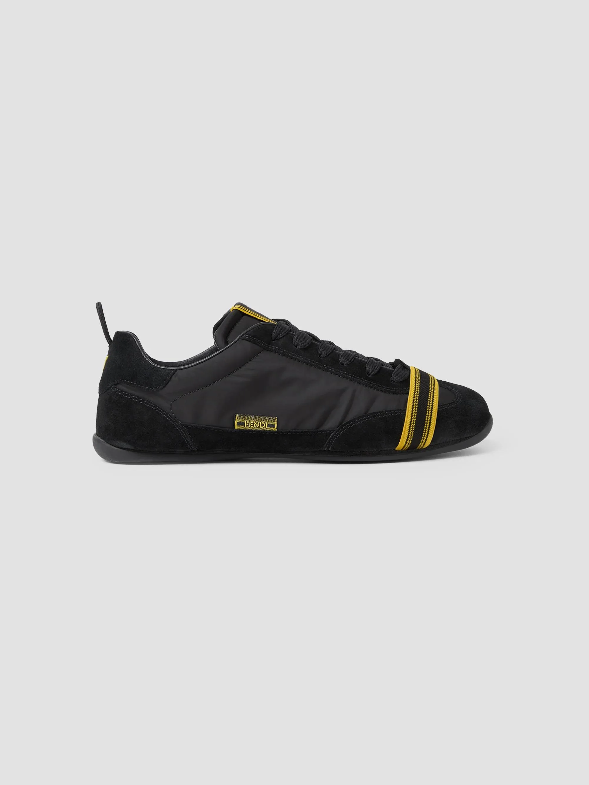 Men Wrap Suede & Textile Sneakers - Nero - 1