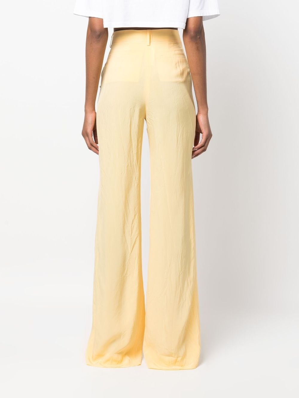 high-waist flared trousers - 4