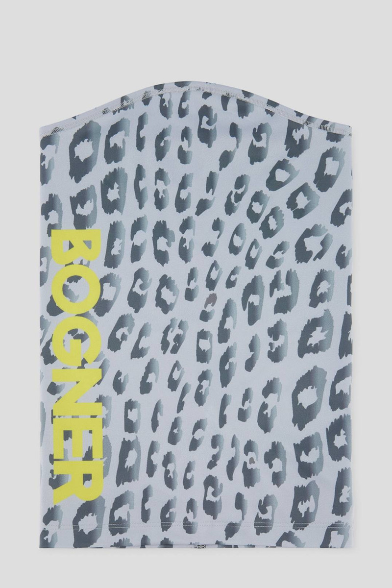 LOOP TUBULAR SCARF IN GREY/LIGHT BLUE 1