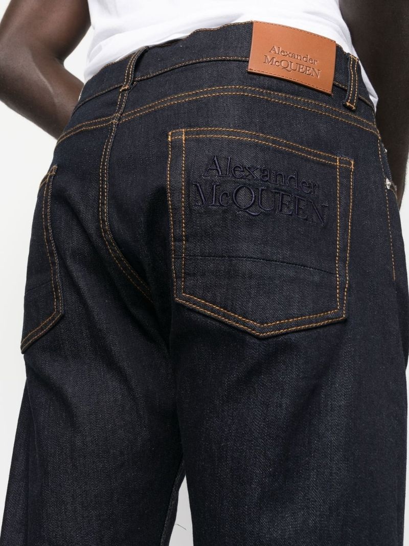 logo-embroidered jeans - 5