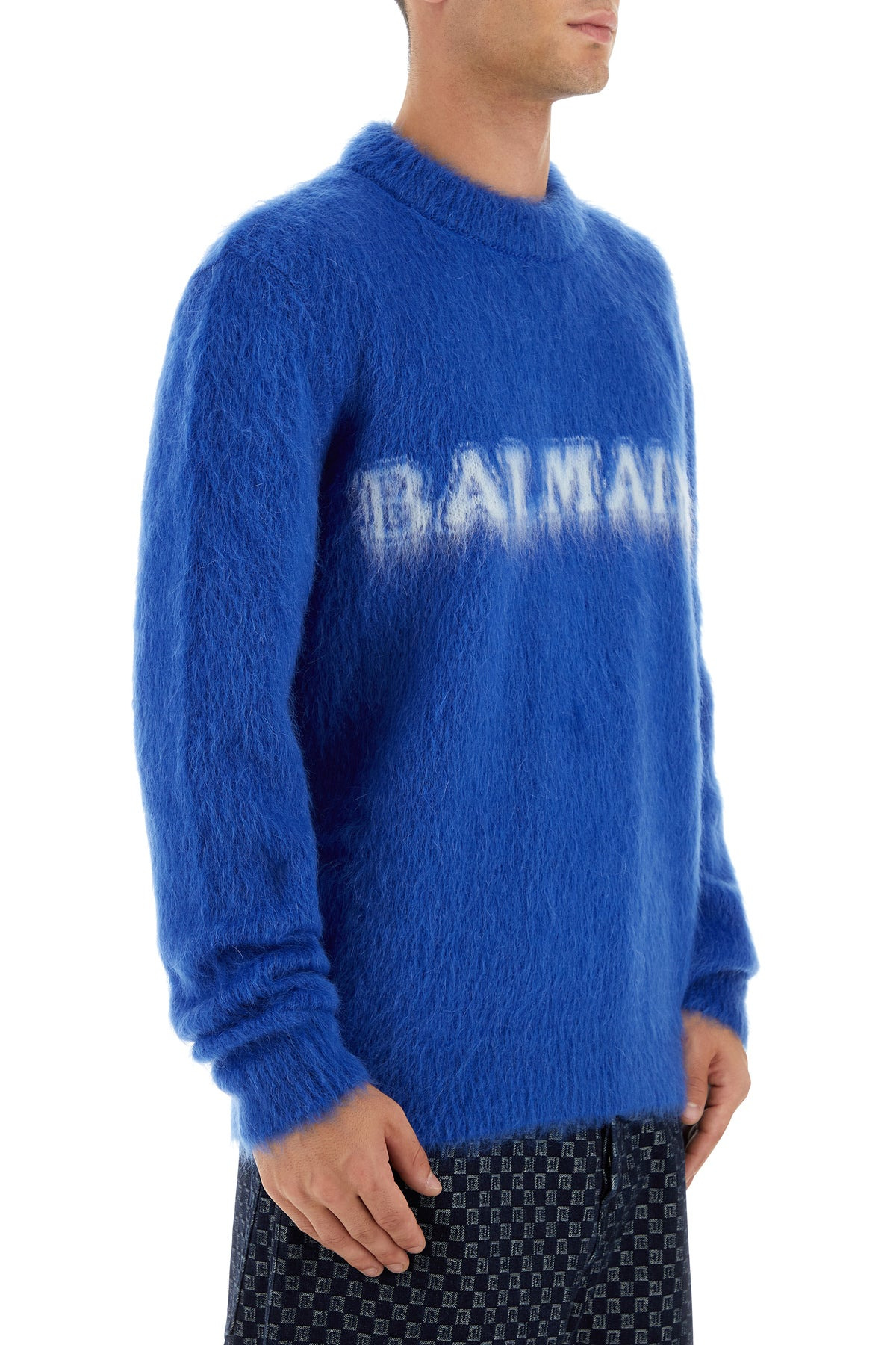 Electric blue wool blend sweater - 3