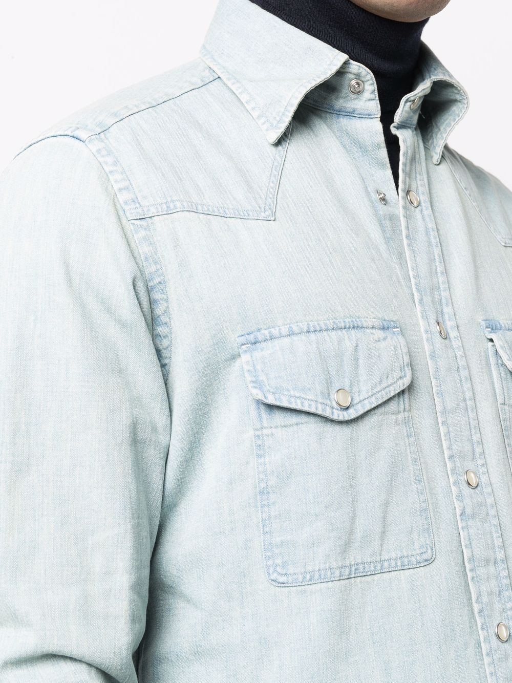 long-sleeve denim shirt - 5