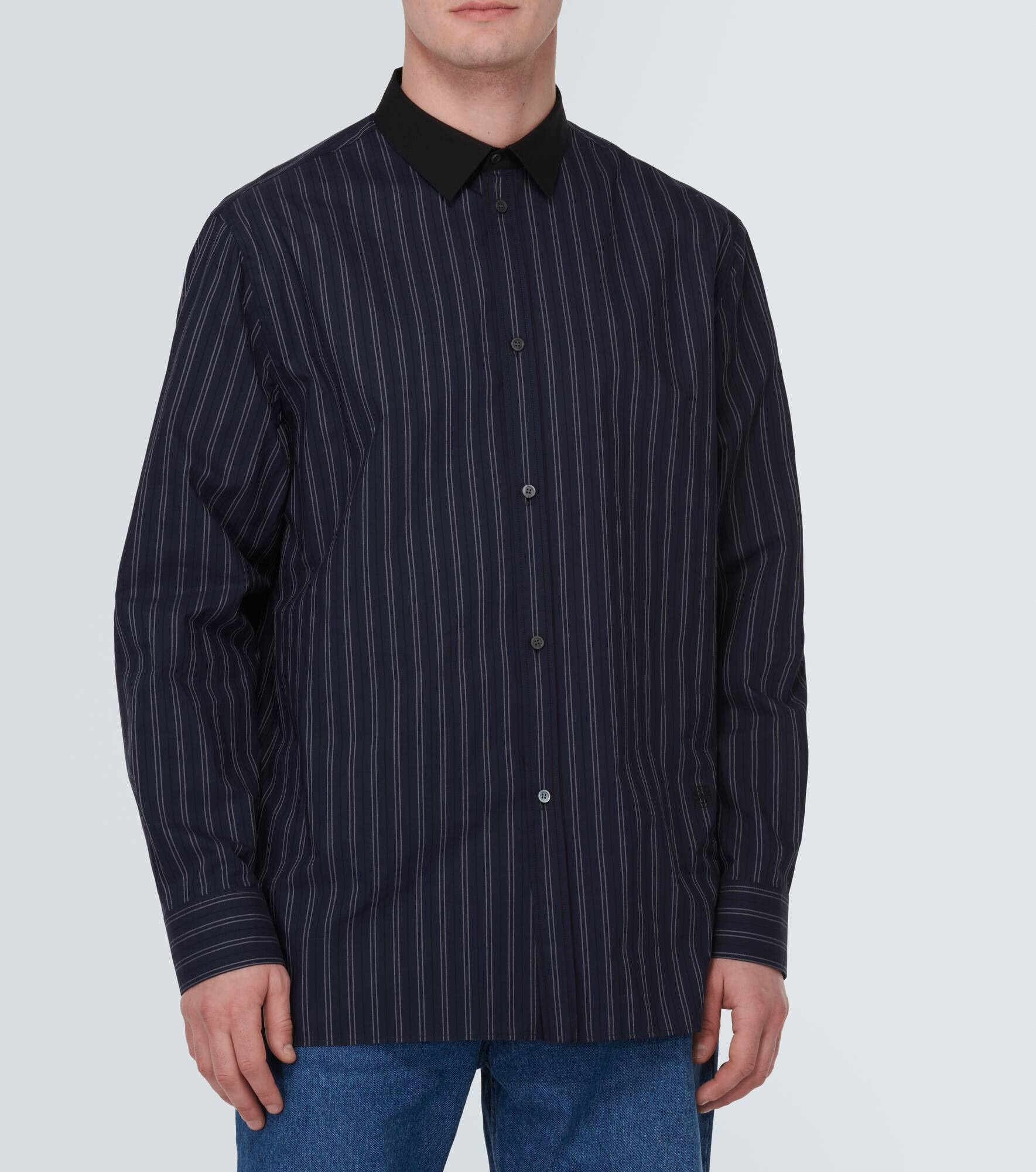 Striped cotton poplin shirt - 3