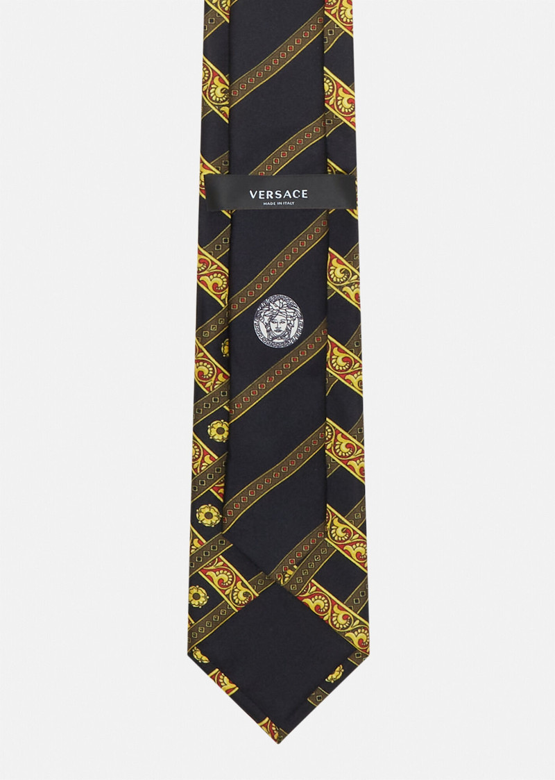 Quadri Barocco Print Silk Tie 3