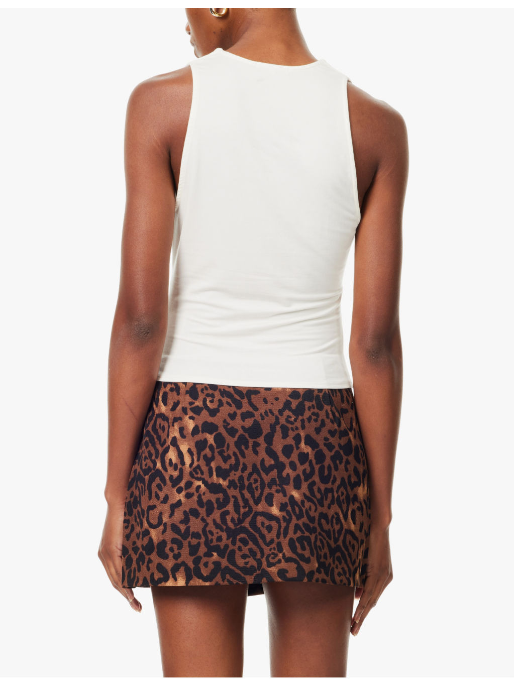 Bowie sleeveless V-neckline jersey top - 4