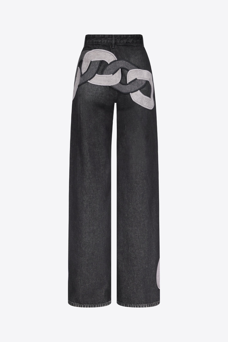 AREA CHAIN CUTOUT WIDE LEG JEAN outlook