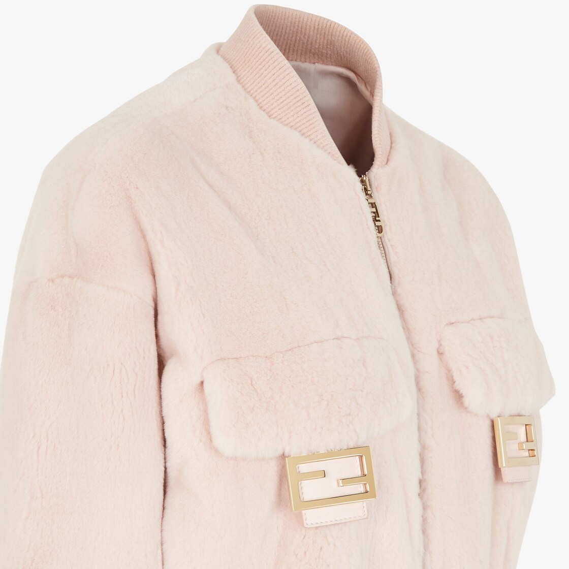 Pink mink bomber jacket - 3