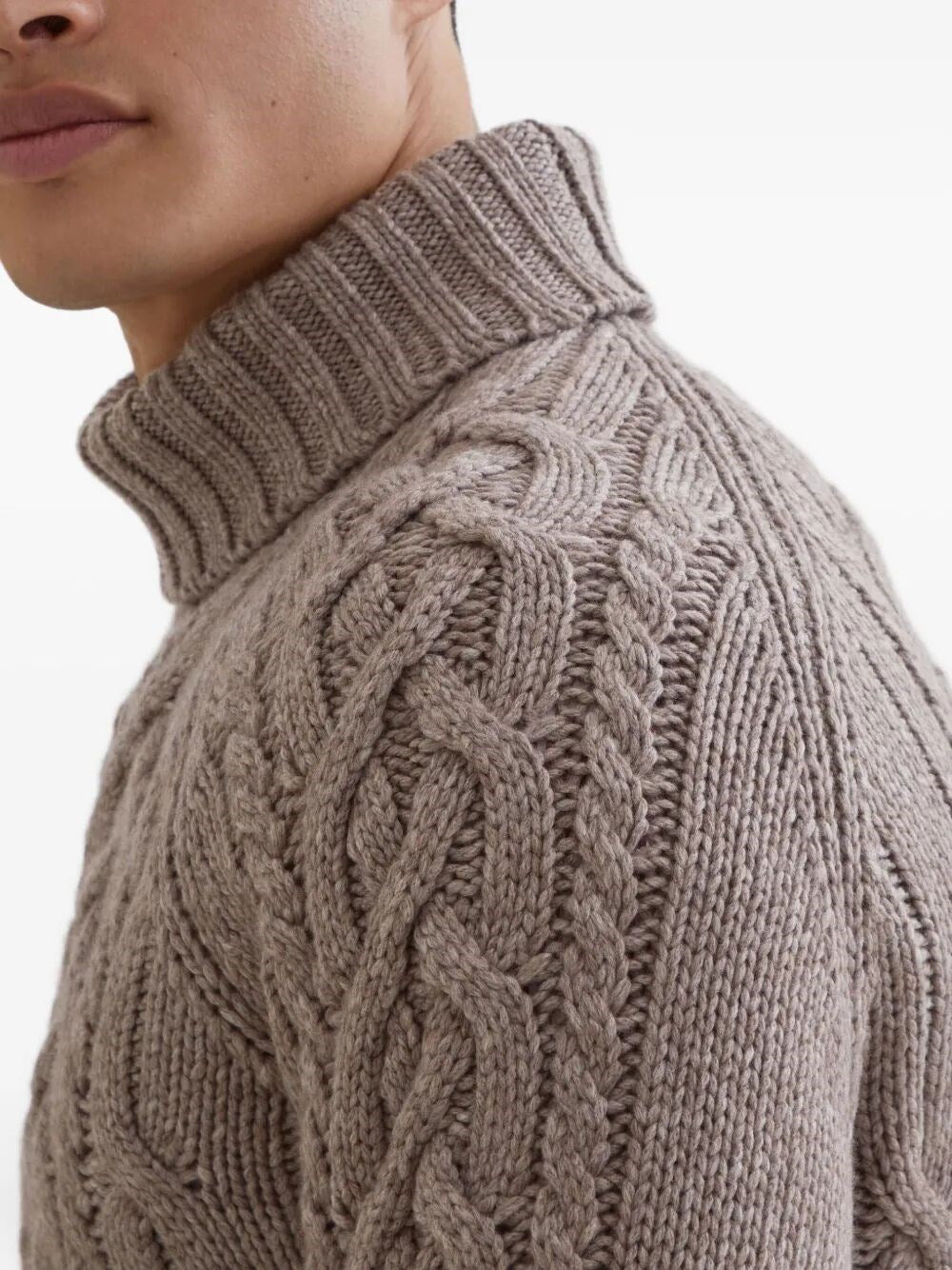 Brunello Cucinelli Men Cashmere Turtle-Neck Sweater - 3