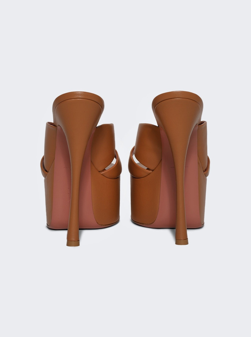 Salma Plateau Slipper Sandal Latte Leather 4