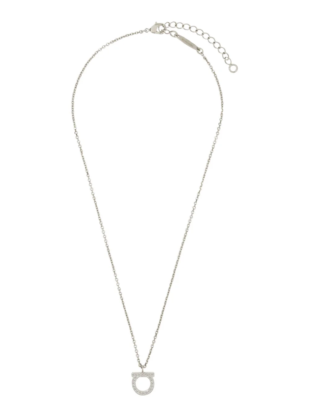 Ferragamo Women Silver-Colored Necklace With Gancini Pendant In Brass For Women - 1