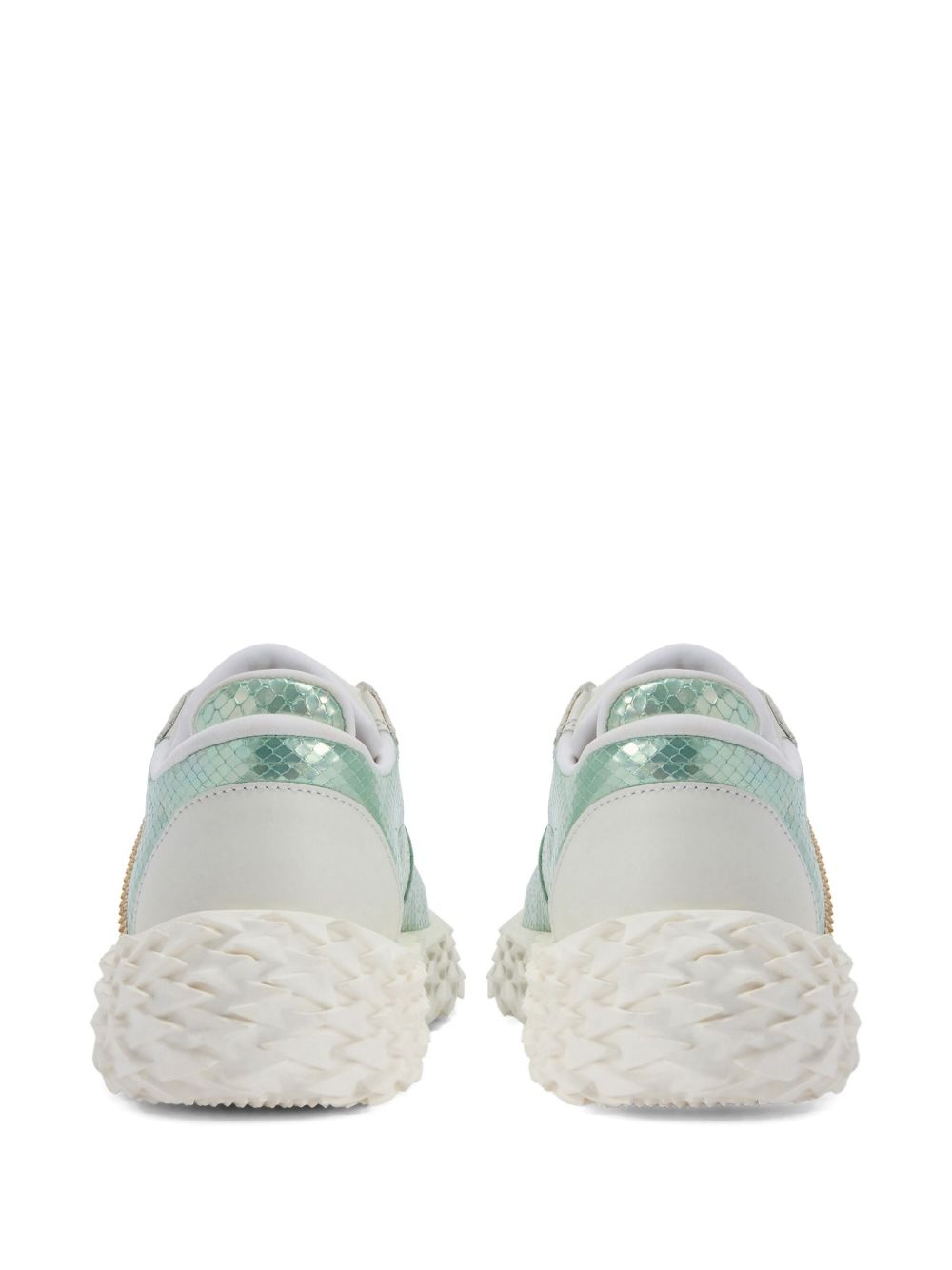 Urchin snakeskin-effect lace-up sneakers - 3