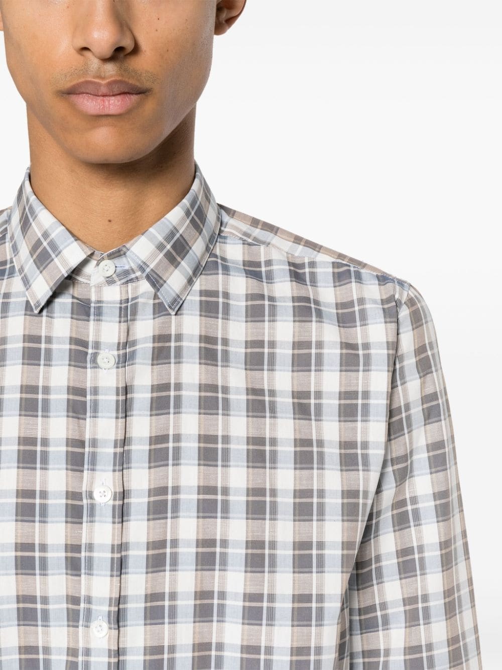 long-sleeves checked shirt - 5