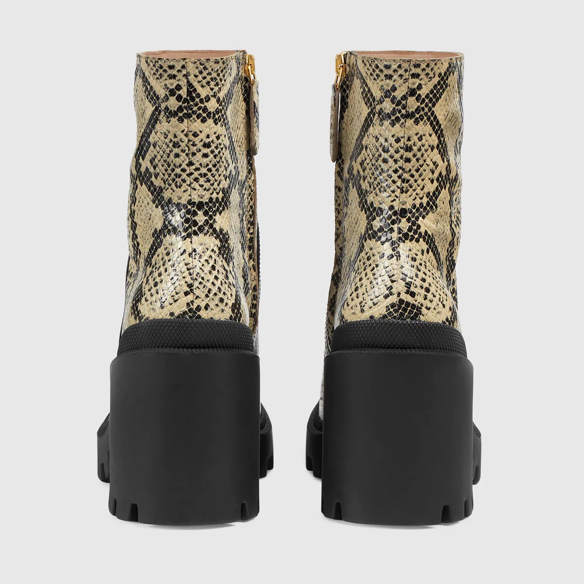 Women's python print ankle boot - 4