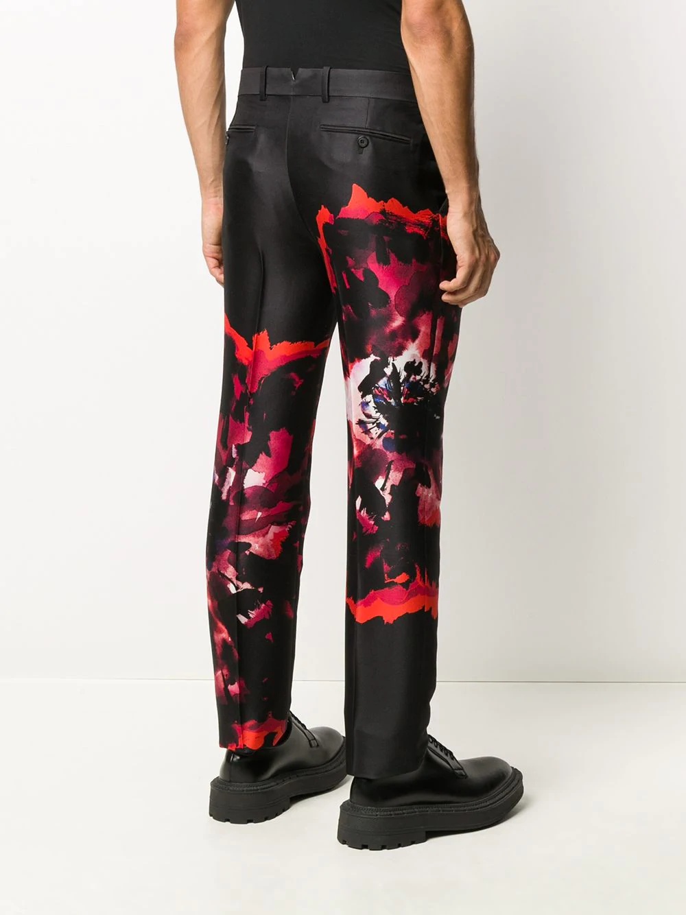 floral-print tailored trousers - 4