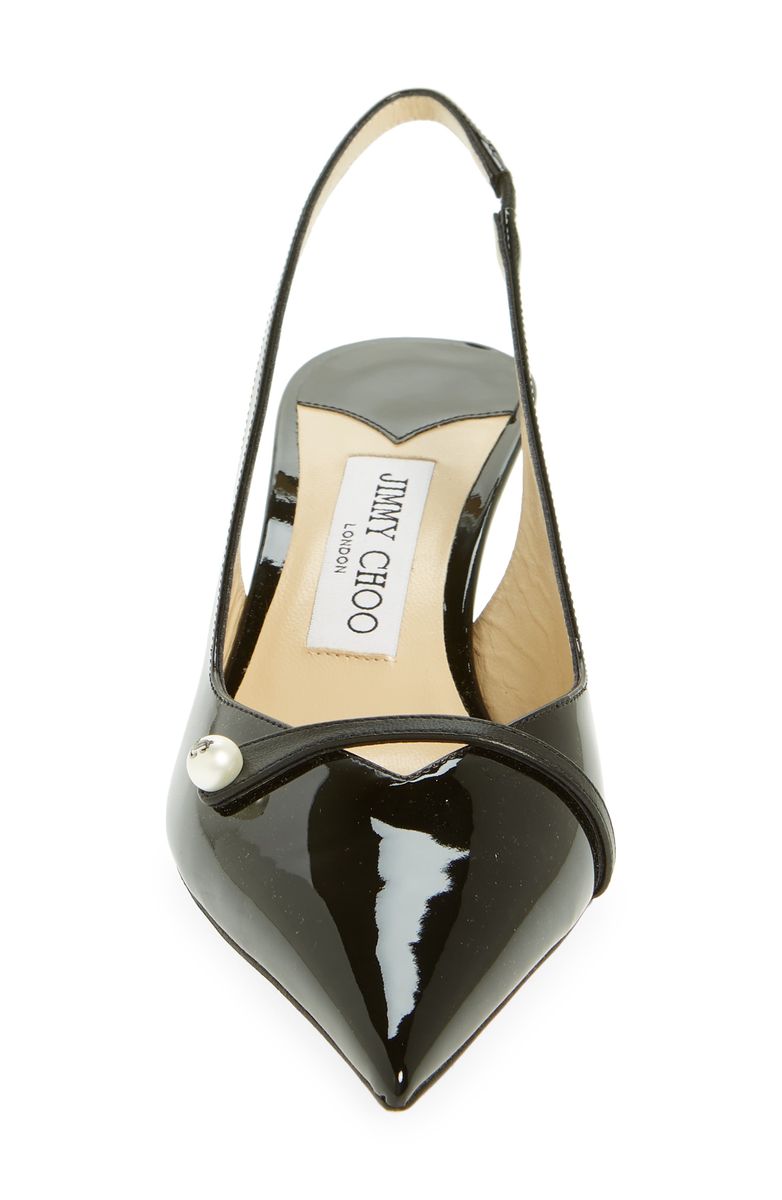 Jimmy Choo Amita Pointed Toe Slingback Pump in Black at Nordstrom - 4