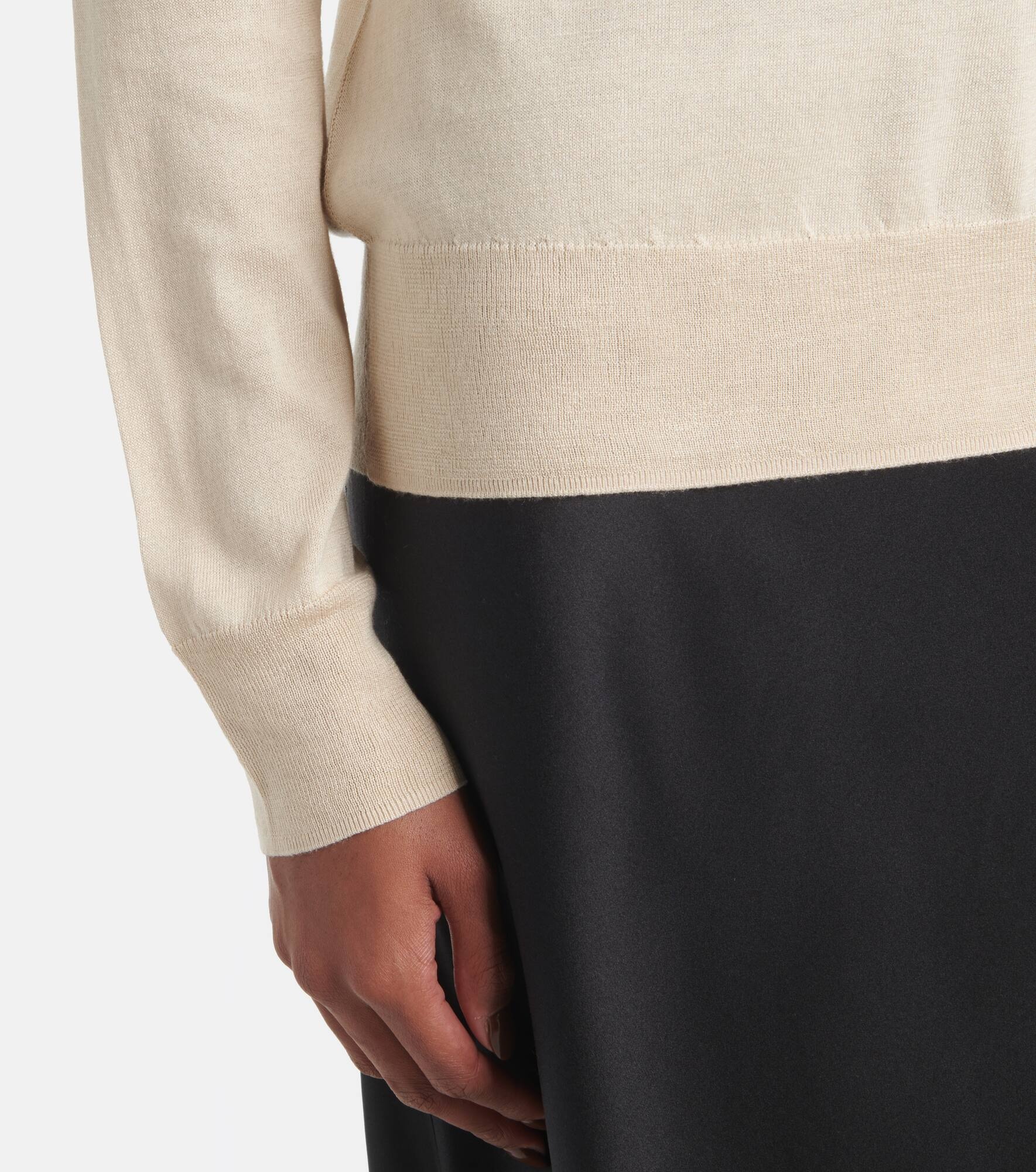 Superfine silk and cotton sweater - 6