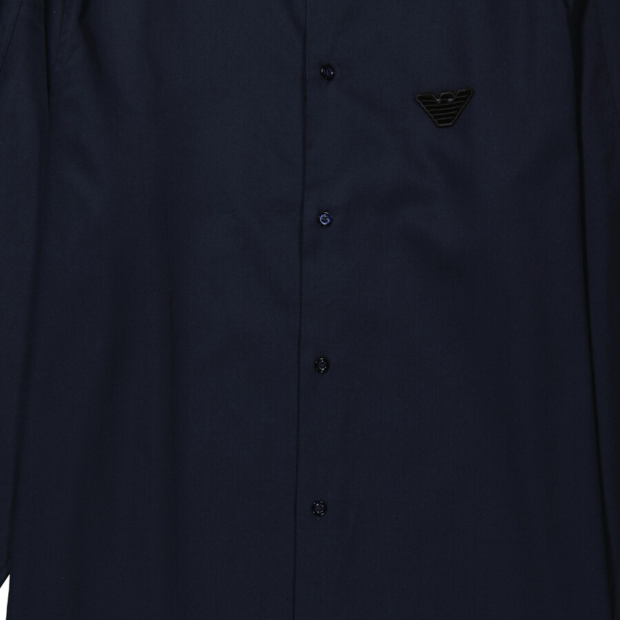 Emporio Armani Men's Embroidered Logo Cotton Shirt - 7