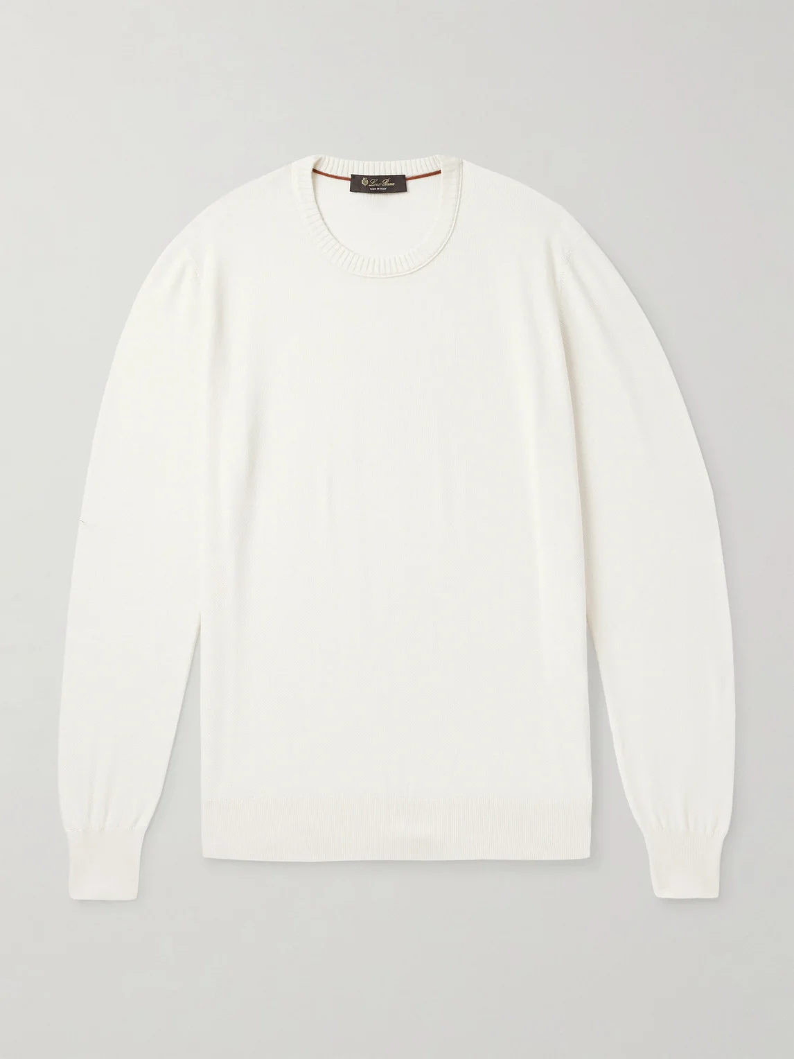 Cotton and Silk-Blend Piqué Sweater - 1